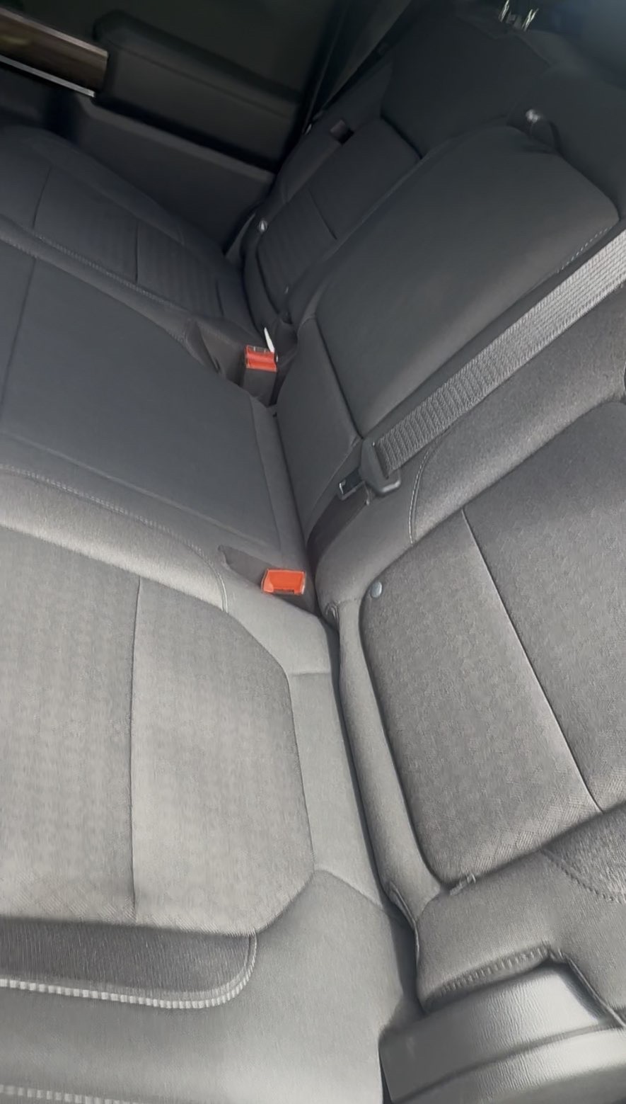 Freshly detailed truck rear seats